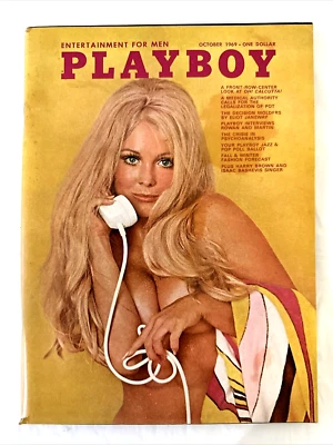 Playboy Magazine October 1969 With Centerfold Jean Bell Paulette Lindberg Cover - Image 1 of 4