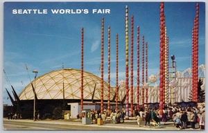 Seattle's World Fair 1962 Washington Postcard South Gate and Ford Building - Bild 1 von 2