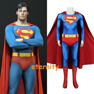 Clark Kent Costume Superman (1978 film) Handmade Cosplay Bodysuit Kids Halloween - Image 1 of 4