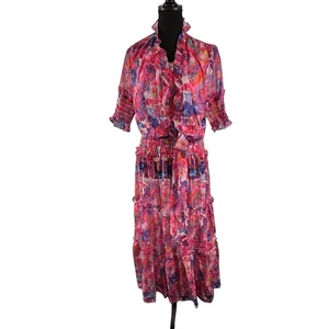 Maxi Vestido Banjul 2 Piezas Floral Sin Tirantes con Encogimiento de hombros Talla Grande Nuevo con Etiquetas - Imagen 1 de 11