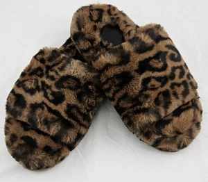 Apparis Damen Dillon offene Zehenpartie Slide Kunstfell Hausschuhe Größe 8 Leopard - Bild 1 von 5