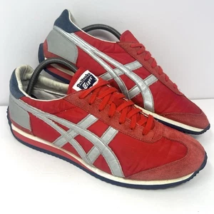 Zapatilla deportiva retro Onitsuka Tiger California 78 OG para hombre talla 9,5 roja plateada D110N - Imagen 1 de 8
