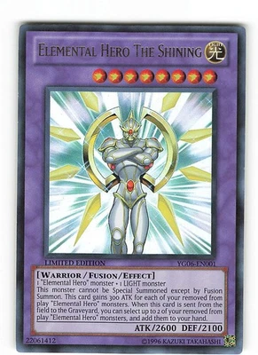 Yugioh ELEMENTAR-HELD THE SHINING , yg06-en001 Ultra Rare englisch NM Limitiert - Bild 1 von 2