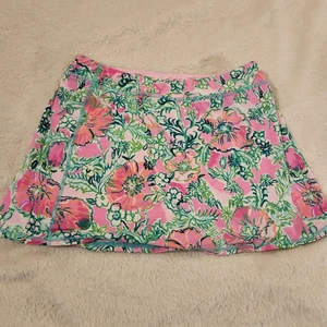Lilly Pulitzer X-LARGE (12-14) Girls MINI Alia SKORT Bright Pink Shorts - Picture 1 of 4