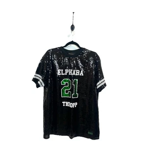 NWT Wicked Elphaba Jersey Mini Dress Size Medium Black - Forever 21 Sequin - Picture 1 of 9