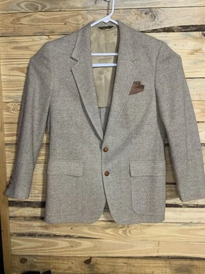 Blazer Abrigo Deportivo De Colección John Weitz Palm Beach Lana Espiga 2 Btn 42R Foto 1 de 4