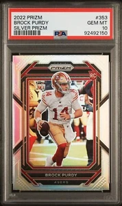2022 Prizm Football - Silver Prizm Rookie #353 Brock Purdy (RC) PSA 10 - Picture 1 of 2