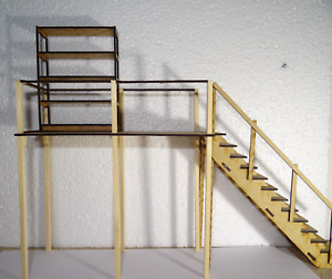 Bausatz Diorama 1:18 Werkstatt zusatzlager Podest Treppe Regal