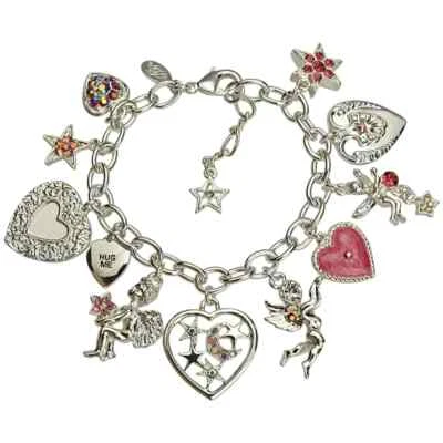 Pulsera Kirks Folly Hearts Desire Angel Charm (tono plateado esterlina) Foto 1 de 2