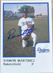 Ramon Martinez Autographed 1986 Pro Cards Bakersfield Dodgers #NNO - Picture 1 of 1