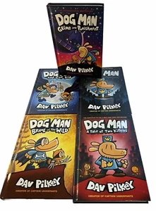 5 Dog Man Book Bundle Children's Fiction Dav Pilkey Hardcover Dogman - Bild 1 von 15