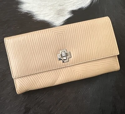 BALLY Vintage Tooled Leather Hinge Kisslock Coin Card ID Clutch Wallet - Image 1 of 4