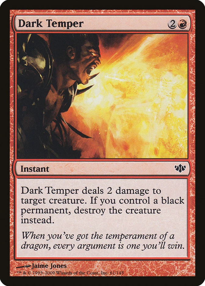 Magic the Gathering (mtg): CON: Dark Temper - Foil - Image 1 of 1
