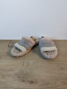 Ugg Fluff Yeah Slide Sheepskin Thermal Sandals Women's US 6 1116570K PINK & GRAY