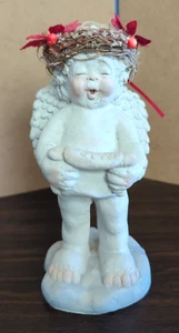 Dreamsicles 'Caroling Cherub' 1994, 6", VTG Christmas Decor, Plaster Figurine - Picture 1 of 10