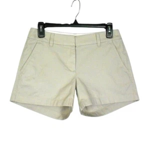 J.CREW Damenshorts 0 beige Baumwolle Taschen Reißverschluss 3,5 Zoll lässig adrett klassisch - Bild 1 von 11
