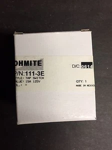 OHMITE 111-3E Interruttore Rotante, Serie 111, Non Illuminato, 30°, 15 A, 15 A, 125 - Foto 1 di 4