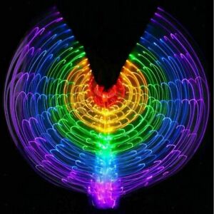 2022 LED Isis Wings Glow Light Up Belly Dance Costumes Halloween Party Clothing