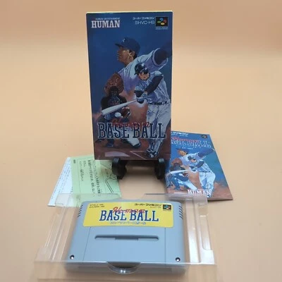 Japanese Human Baseball Super Famicom Complete in Box CIB Japan Import US Seller - Image 1 of 4