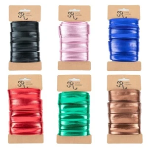 Metallic Schrägband von Super Ribbon 25mm x 5 oder 10 Meter auf Karte - Bild 1 von 7
