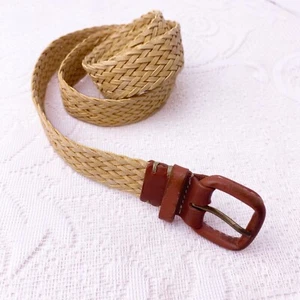Cinturón de vestir trenzado tostado con hebilla marrón para mujer talla S 3/4 pulgadas - Imagen 1 de 5