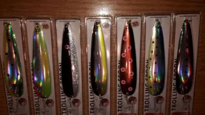 RHINO TROLLING SPOON MEGA SET KONVOLUT Xtra MAG 3x 150mm WINTERAKTION LACHS MEFO - Bild 1 von 2