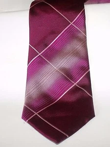 MENS DANIEL HECHTER PINK & BURGUNDY SILK TIE EXCELLENT CONDITION # 375 - Picture 1 of 1