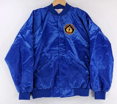 Golden Gloves Boxing VTG 70s Cardinal Satin Bomber Jacket Blue Mens XL - Image 1 of 4