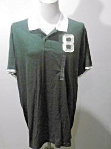 Old Navy Mens Slim Fit Green Short Sleeve Polo White Collar New With Tags XL - Picture 1 of 7