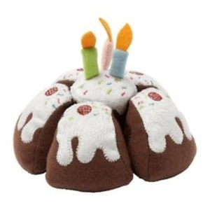 NEW IKEA DUKTIG Soft Toy Birthday Cake with Candles Pretend Play Food Age 3+ - Picture 1 of 6