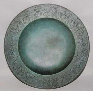 Relief, Fritz Nuss, Pferde, Kunstguss, Bronze, Bronzeteller, Bild, Gussbild - Picture 1 of 6