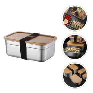 1000 Ml Lunchbox Aus Bambus Student Kind Versiegelter Lebensmittelträger - Bild 1 von 12