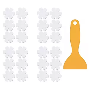 24PCS Flower Shape Anti-Slip Bathtub Stickers Safety Bath Shower Treads Clear - Picture 1 of 10