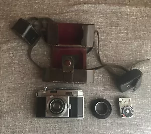 RARE AGFA KARAT 12 RANGEFINDER CAMERA, XENAR 50/2.8 LENS, HOOD & CASES. - Picture 1 of 12