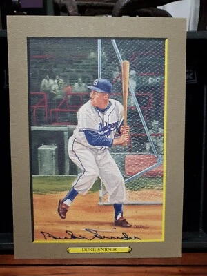 Duke Snider Perez Steele Great Moments HOF Real Signed Autograph 6x8 Dodgers  - Image 1 of 3