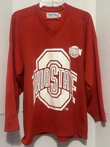 Vintage Ohio State Buckeyes Alpha Sportswear Canada Hockey Jersey -Men's Small - Picture 1 of 5