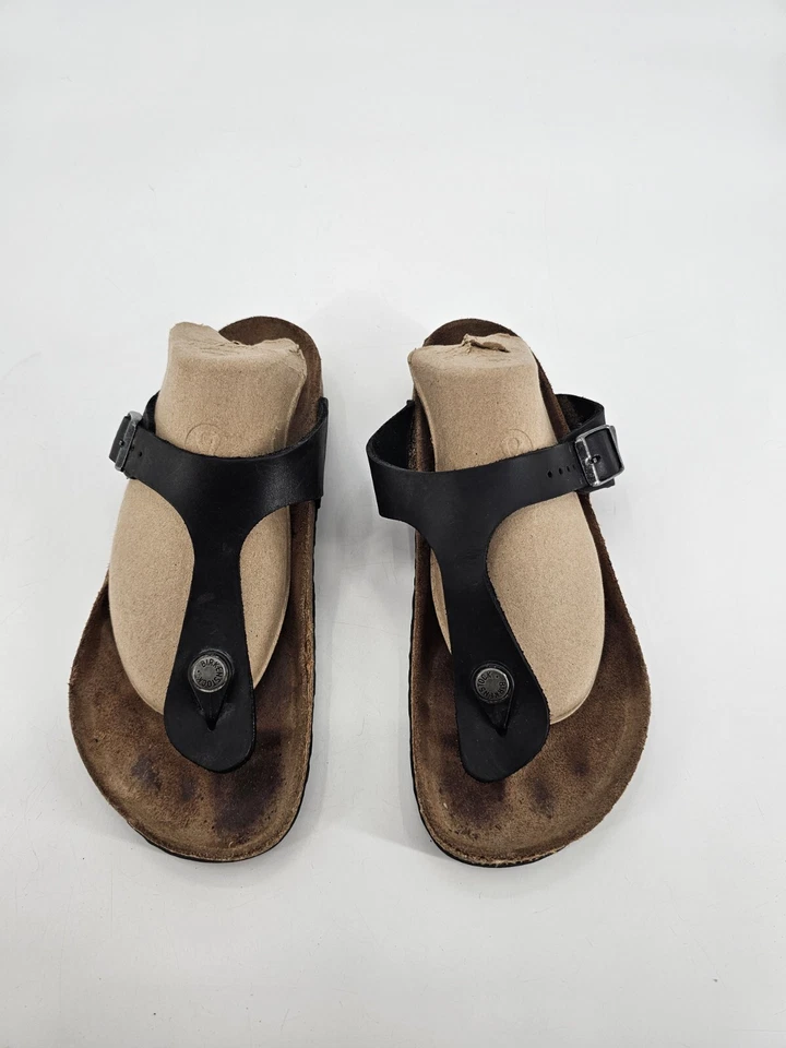 Birkenstock Gizeh Black Thong Sandals Women's Size 38 Women's 7 Men's 5 - Image 1 of 4
