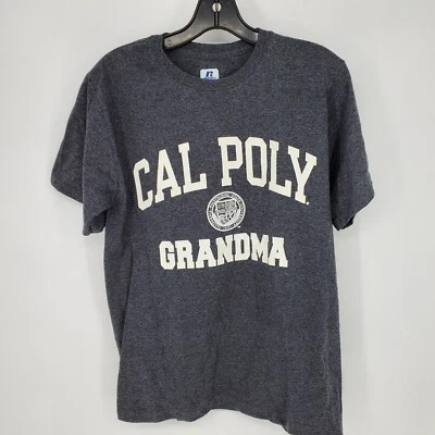 Camiseta Feminina Russell Athletic Cal Poly SLO Grandma Estampa Gráfica Cinza Pequena - Imagem 1 de 4