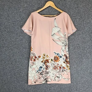 Zara Womens Dress Size XS Shift Pink Floral Short Sleeve - Picture 1 of 8