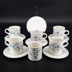 Pfaltzgraff April Floral Coffee Mugs/Cups & Saucers 12 Pieces Set - Picture 1 of 13
