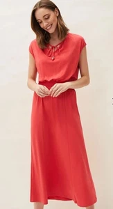 Phase Eight Kiera Keyhole Dress UK12 Womens Midi Coral Summer - BNWT - RRP £89 - Picture 1 of 8