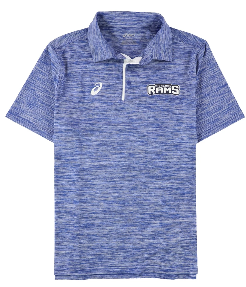 ASICS Mens Highland Rams Rugby Polo Shirt S161A060 Blue Large