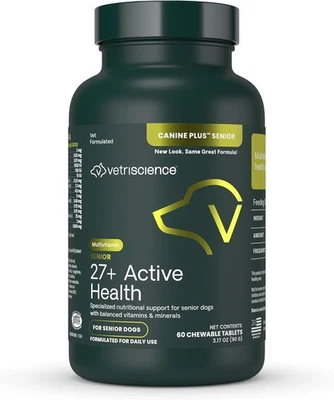 VetriScience Senior 27+ Active Health Chewable Tablets, 60  - Image 1 of 4