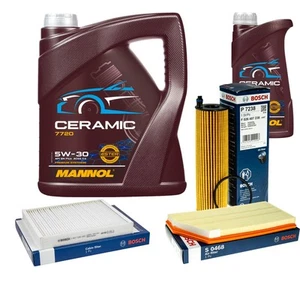 BOSCH Inspektionspaket 6L MANNOL Ceramic 5W-30 für Mercedes-Benz E-Klasse - Bild 1 von 12