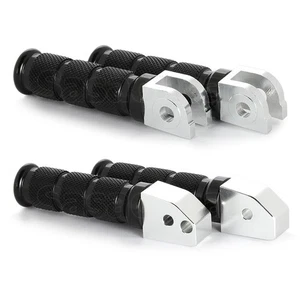 Black Front + Rear CNC Billet Anodized Foot Pegs Motorcycle Rest for Honda CBR - Picture 1 of 5