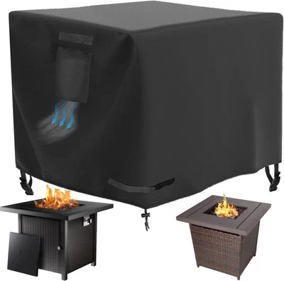 Square Gas Fire Pit Cover 32 x 32 x 25 Inch, Waterproof & 600D Heavy Duty Fire - Image 1 of 4