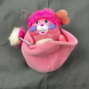 Vintage 1985 Mattel Pocket Popples Pink "Party" Popple Plush Soft Toy Mini - Picture 1 of 8