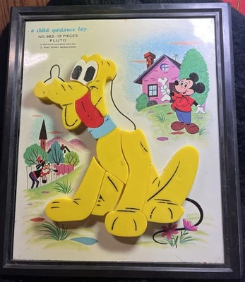 Vintage 64 Child Guidance Toy Walt Disney Productions Pluto Magnetic Puzzle 962 - Image 1 of 3