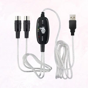 180x2 cm MIDI -Kabel zum USB -Midi -Kabelmusik -Bearbeitungskordkordkabel - Photo 1/12