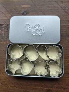 Pampered Chef Creative Cookie Cutters Set In Tin Box #1095 Fall Harvest Small - Picture 1 of 7